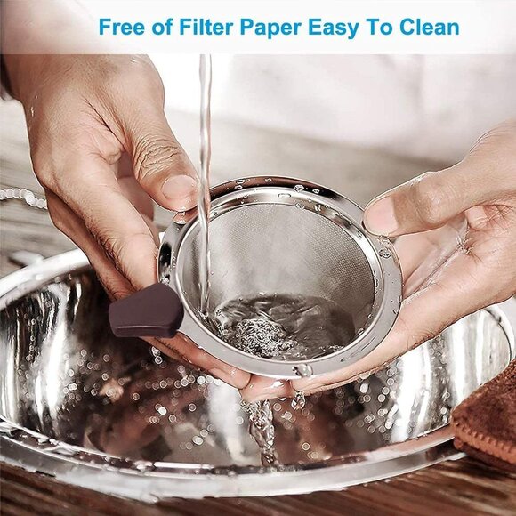 Premium Honey Comd Stainless Steel Pour Over Coffee Dripper 1-2 Cup Hiking1 Pack - Picture 7 of 8